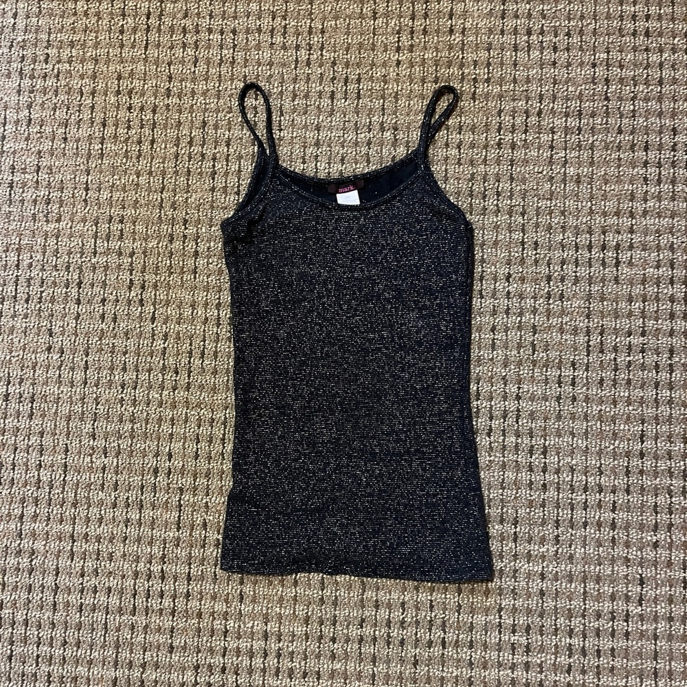 Black Camisole with Sparkly Thread